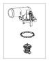 Image of Engine Coolant Thermostat Kit image for your 2012 Jeep Wrangler Unlimited Sport Sport Utility  