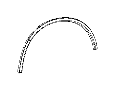 View MOLDING. Wheel Flare, Wheel Opening Flare. Quarter Panel. Left.  Full-Sized Product Image
