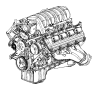 View ENGINE. Long Block.  Full-Sized Product Image