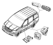 Image of BEZEL. Seat Switch. [Black/Lt Graystone]. image for your Chrysler