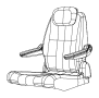 Image of COVER. Rear Seat Cushion. Right or Left. [Black/Lt Graystone]. image for your 2003 Chrysler 300  M 