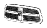 Image of Grille (Lower) image for your 2017 Ram 1500 Rebel Crew Cab Pickup Fleetside  