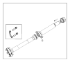 Image of SHAFT. Drive. Rear 2-Piece. [QUADRA-TRAC II (R) 4WD. image for your 2000 Chrysler 300  M 