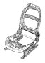 View FRAME. Front Seat Back. Export, Right Hand Drive.  Full-Sized Product Image