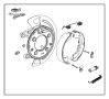 Image of SPRING. Park Brake Shoe Return, Upper Shoe Return. Left, Right, Used for: Right and Left. [5.13... image for your 2001 Chrysler 300  M 