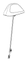 Image of ANTENNA. Used for: Base Cable And Bracket. [Accent Color Shark Fin. image for your 2011 Chrysler Town & Country Limited  