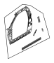 View Interior Grab Bar Bracket (Front, Rear) Full-Sized Product Image 1 of 10