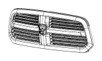 Image of Grille (Lower) image for your 2017 Ram 1500 Rebel Crew Cab Pickup Fleetside  