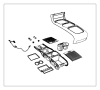 Image of Console Mat (Front) image for your 2022 Ram 1500 Laramie Crew Cab Pickup Fleetside  