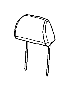 View HEADREST. Front. Export, Right or Left.  Full-Sized Product Image