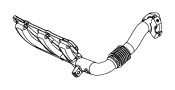 Image of MANIFOLD. Exhaust. Left Side. [Export Emissions]. image for your 2004 Dodge SPRINTER 2500 SHC WAGON 158"  