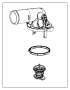 View Thermostat. Gasket. Coolant. Seal. Engine.  Full-Sized Product Image