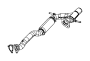 View Converter. Gasket. Seal. Catalytic. Pipe. (Front) Full-Sized Product Image