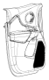 View SWITCH. Fuel Door. Export, US, Canada. Mexico.  Full-Sized Product Image