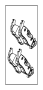 View PAD KIT. Rear Disc Brake. Left, Right, Right or Left, Used for: Right And Left.  Full-Sized Product Image