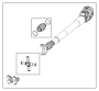 Image of SHAFT. Drive. Front. [6-SPD AUTO AISIN AS66RC. image for your Chrysler