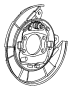 Brake. Plate. Shield. (Rear). A backing Plates used on.