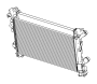 Image of Radiator image for your 2021 Dodge Challenger SRT Hellcat Coupe 6.2L HEMI V8 A/T RWD 