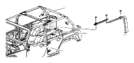 View BRACKET. Used for: Soft Top Bow 1 and 4. Left.  Full-Sized Product Image