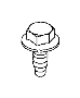 Image of SCREW. Hex Flange Head. M6x1x16. Headlamp To Body. image for your Fiat 500T  