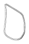 View WEATHERSTRIP. Rear Door Body Mounted, Rear Door Opening. Export.  Full-Sized Product Image