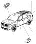 View Used for: SWITCH AND BEZEL. Front Door. Left Front Door, Left Hand Drive, Right, Right Front Door, Right Hand Drive.  Full-Sized Product Image