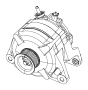 Alternator. Engine. 