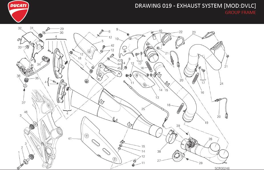 1DRAWING 019 - EXHAUST SYSTEM [MOD:DVLC]; GROUP FRAMEhttps://images.simplepart.com/images/parts/ducati/fullsize/DIAVELCARBON_EN_US_MY17078.jpg