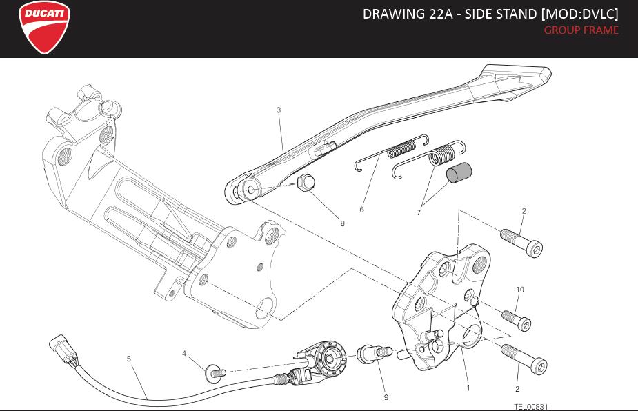 Ducati Diavel Plate. [mod, drawing, frame - 55610583D | GP Bikes, Whitby ON