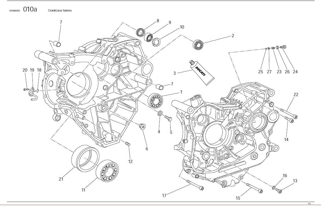 Ducati Diavel Screw. Crankcase, Engine, Halves - 771.5.136.3B | GP ...