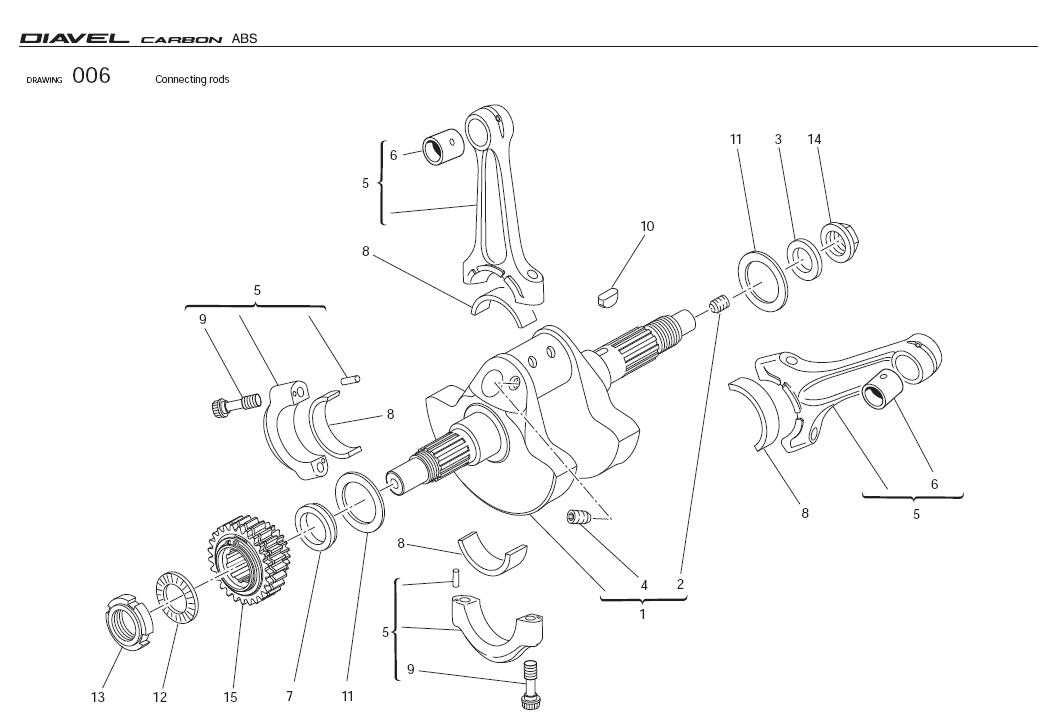 Ducati Diavel Connecting rods pair. Engine - 158.2.023.2A | GP Bikes ...