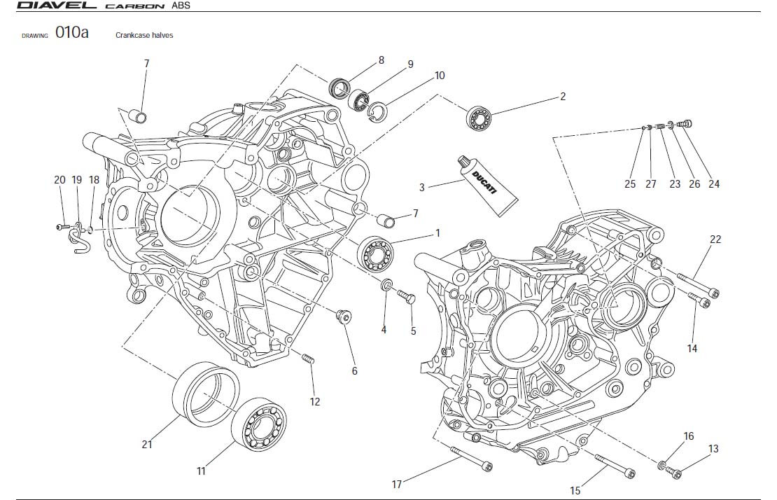 Ducati Diavel Screw. Cover, Crankcase, System - 771.5.072.3B | Cross ...