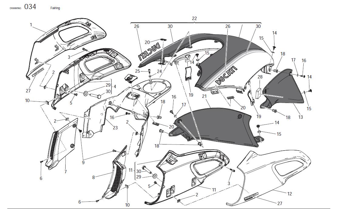 Ducati Diavel Strip. Body, Equipment, Fairing - 437.1.321.1a 