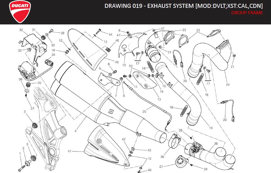 1DRAWING 019 - EXHAUST SYSTEM [MOD:DVLT;XST:CAL,CDN]; GROUP FRAMEhttps://images.simplepart.com/images/parts/ducati/fullsize/DIAVEL_STRADA_MY13_USA_EN_2013066.jpg