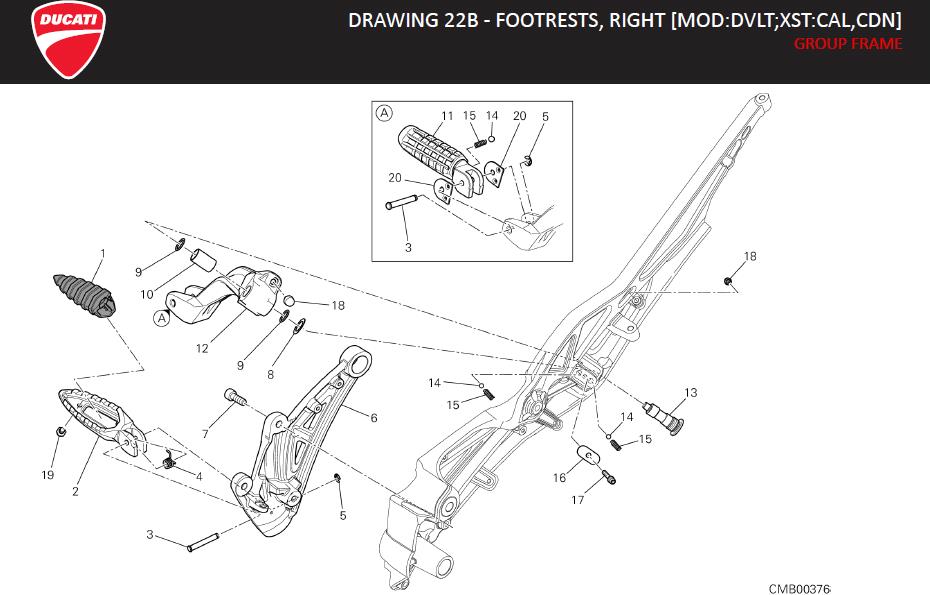 16DRAWING 22B - FOOTRESTS, RIGHT [MOD:DVLT;XST:CAL,CDN]; GROUP FRAMEhttps://images.simplepart.com/images/parts/ducati/fullsize/DIAVEL_STRADA_MY13_USA_EN_2013114.jpg