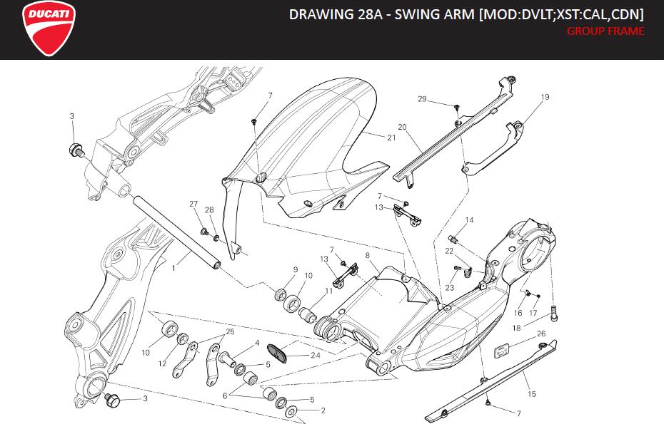 18DRAWING 28A - SWING ARM [MOD:DVLT;XST:CAL,CDN]; GROUP FRAMEhttps://images.simplepart.com/images/parts/ducati/fullsize/DIAVEL_STRADA_MY13_USA_EN_2013122.jpg