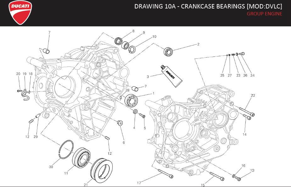 28DRAWING 10A - CRANKCASE BEARINGS [MOD:DVLC]; GROUP ENGINEhttps://images.simplepart.com/images/parts/ducati/fullsize/DVLC_USA_MY15_EN066.jpg