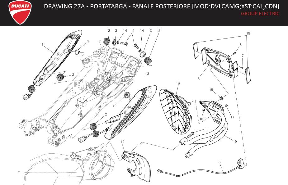 17DRAWING 27A - PORTATARGA - FANALE POSTERIORE [MOD:DVLCAMG;XST:CAL,CDN]; GROUP ELECTRIChttps://images.simplepart.com/images/parts/ducati/fullsize/DVL_AMG_MY13_USA_EN016.jpg