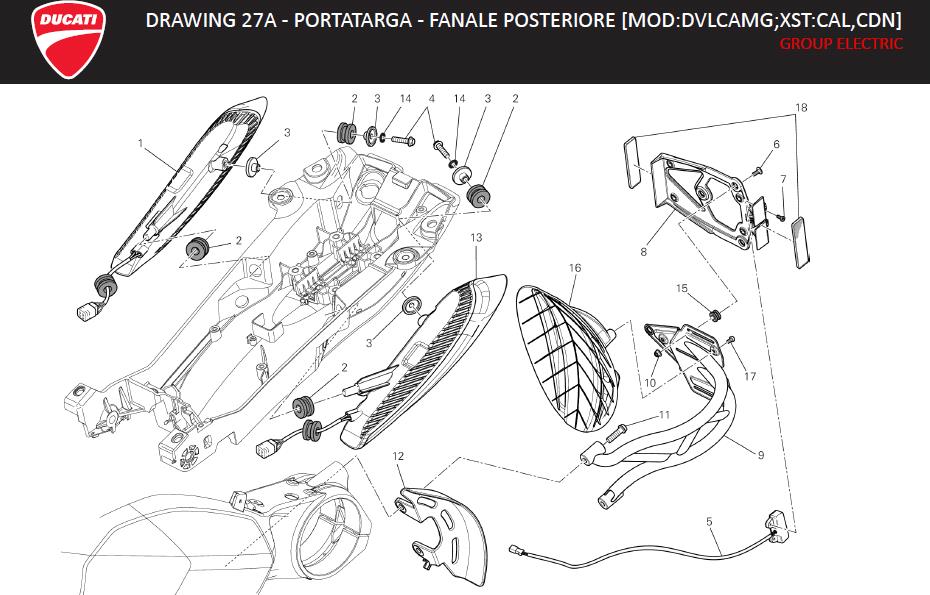 17DRAWING 27A - PORTATARGA - FANALE POSTERIORE [MOD:DVLCAMG;XST:CAL,CDN]; GROUP ELECTRIChttps://images.simplepart.com/images/parts/ducati/fullsize/DVL_AMG_MY13_USA_EN_2013016.jpg