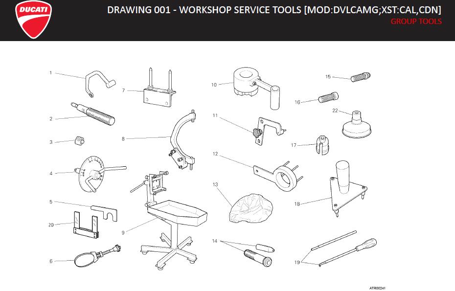 16DRAWING 001 - WORKSHOP SERVICE TOOLS [MOD:DVLCAMG;XST:CAL,CDN]; GROUP TOOLShttps://images.simplepart.com/images/parts/ducati/fullsize/DVL_AMG_MY13_USA_EN_2013066.jpg