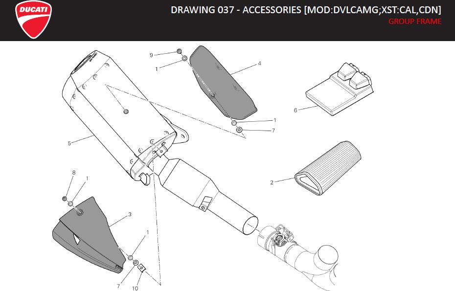 8DRAWING 037 - ACCESSORIES [MOD:DVLCAMG;XST:CAL,CDN]; GROUP FRAMEhttps://images.simplepart.com/images/parts/ducati/fullsize/DVL_AMG_MY13_USA_EN_2013114.jpg