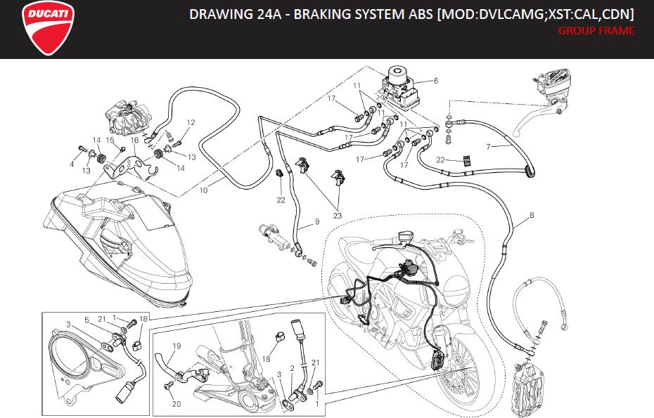 23DRAWING 24A - BRAKING SYSTEM ABS [MOD:DVLCAMG;XST:CAL,CDN]; GROUP FRAMEhttps://images.simplepart.com/images/parts/ducati/fullsize/DVL_AMG_MY13_USA_EN_2013126.jpg