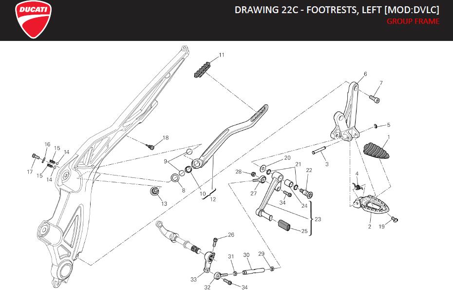 23DRAWING 22C - FOOTRESTS, LEFT [MOD:DVLC]; GROUP FRAMEhttps://images.simplepart.com/images/parts/ducati/fullsize/DVL_CARBON_USA_EN_2014124.jpg