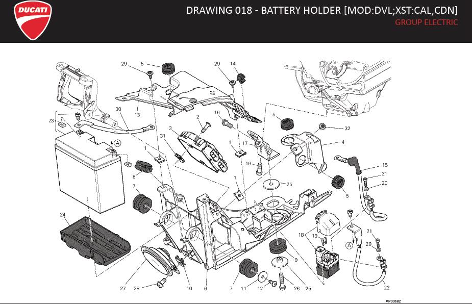 13DRAWING 018 - BATTERY HOLDER [MOD:DVL;XST:CAL,CDN]; GROUP ELECTRIChttps://images.simplepart.com/images/parts/ducati/fullsize/DVL_DARK_USA_EN_MY13008.jpg