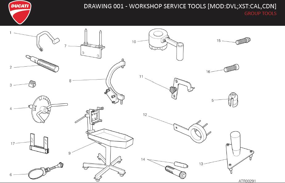 13DRAWING 001 - WORKSHOP SERVICE TOOLS [MOD:DVL;XST:CAL,CDN]; GROUP TOOLShttps://images.simplepart.com/images/parts/ducati/fullsize/DVL_DARK_USA_EN_MY13066.jpg