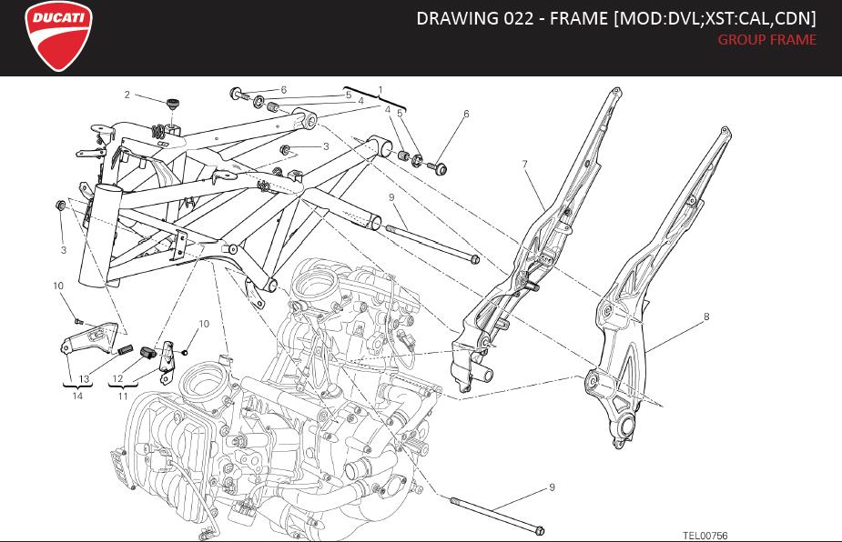 11DRAWING 022 - FRAME [MOD:DVL;XST:CAL,CDN]; GROUP FRAMEhttps://images.simplepart.com/images/parts/ducati/fullsize/DVL_DARK_USA_EN_MY13082.jpg