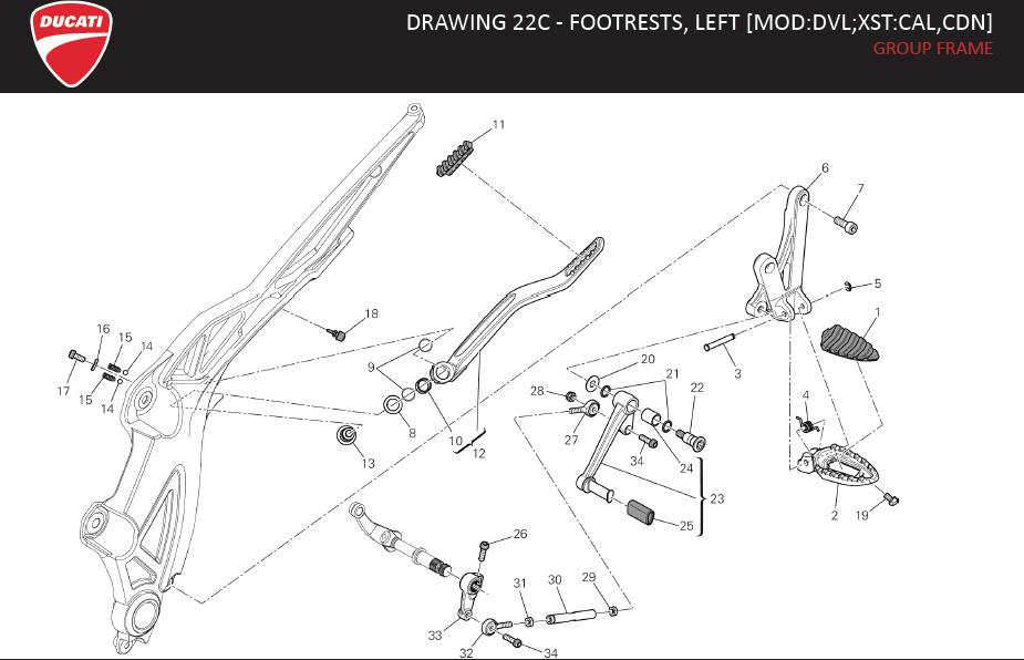 23DRAWING 22C - FOOTRESTS, LEFT [MOD:DVL;XST:CAL,CDN]; GROUP FRAMEhttps://images.simplepart.com/images/parts/ducati/fullsize/DVL_DARK_USA_EN_MY13126.jpg