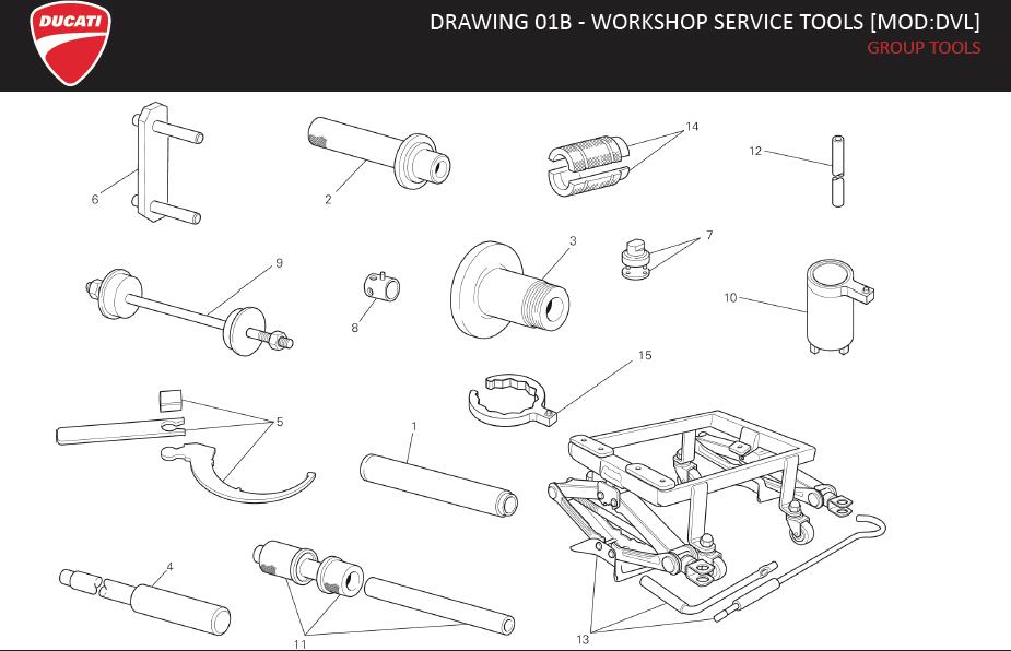 6DRAWING 01B - WORKSHOP SERVICE TOOLS [MOD:DVL]; GROUP TOOLShttps://images.simplepart.com/images/parts/ducati/fullsize/DVL_USA_EN072.jpg