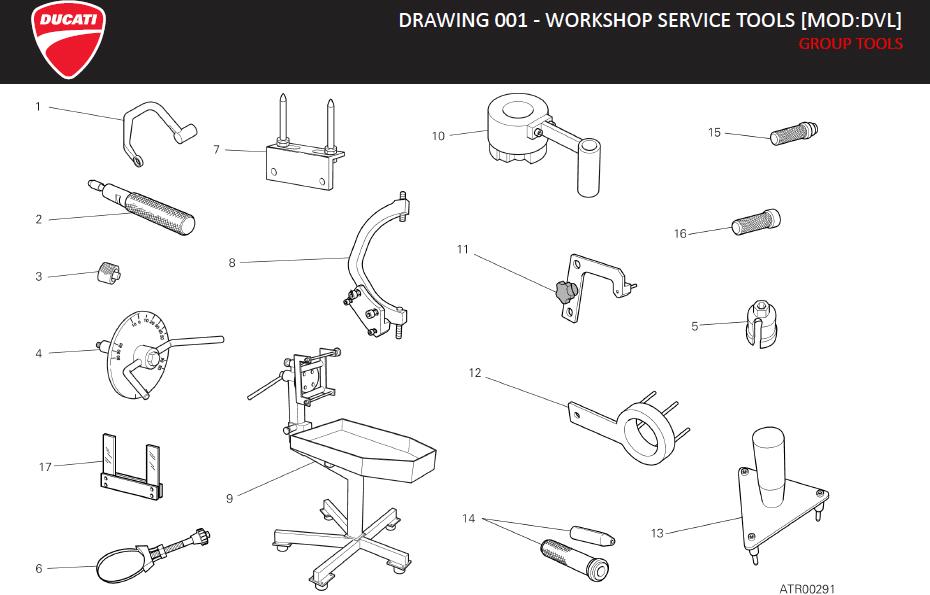 16DRAWING 001 - WORKSHOP SERVICE TOOLS [MOD:DVL]; GROUP TOOLShttps://images.simplepart.com/images/parts/ducati/fullsize/DVL_USA_EN_2014068.jpg