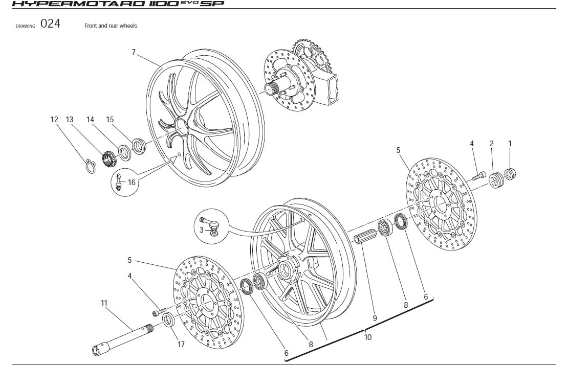 9Front and rear wheelshttps://images.simplepart.com/images/parts/ducati/fullsize/HYM1100EVOSP_USA_2010060.jpg